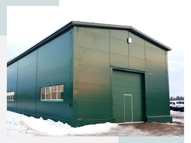 Двускатные ангары в Твери